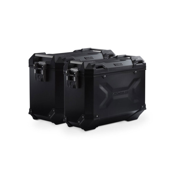 Комплект: бічні кофри TRAX ADV + кріплення PRO 45/37 L SSw-Motech Aprilia Tuareg 660 (21-) (об'єм 37 і 45 L) чорні
