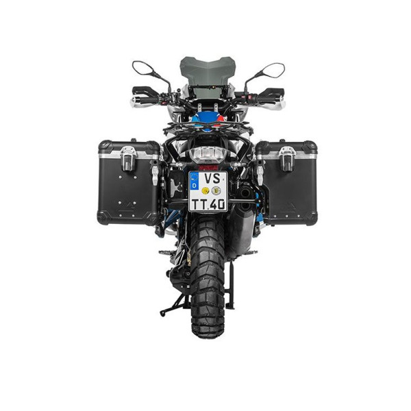 Комплект: бічні кофри чорні Zega Evo X + чорні стелажі Touratech для BMW R1250GS/ R1250GS Adventure/ R1200GS (13-), R1200GS Adventure(14-) (2x 45L)