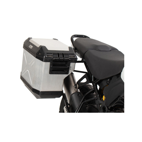 Комплект: бічні кофри + кріплення Hepco&Becker Xplorer Cutout Ducati Desert X Rally (24-) сріблясті
