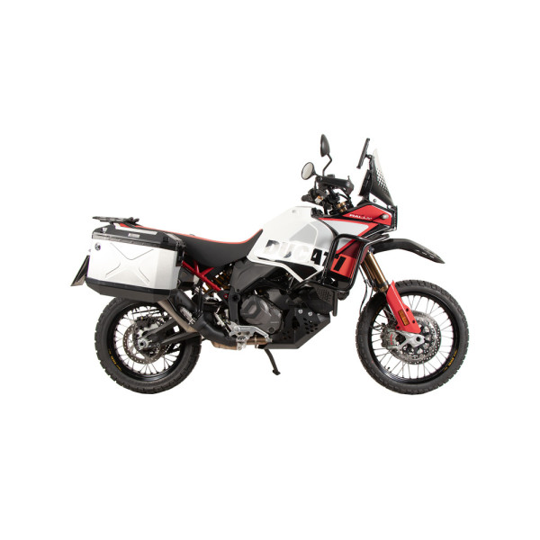 Комплект: бічні кофри + кріплення Hepco&Becker Xplorer Cutout Ducati Desert X Rally (24-) сріблясті