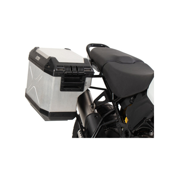 Комплект: бічні кофри + кріплення Hepco&Becker Xplorer Cutout для Ducati Desert X (22-) срібні