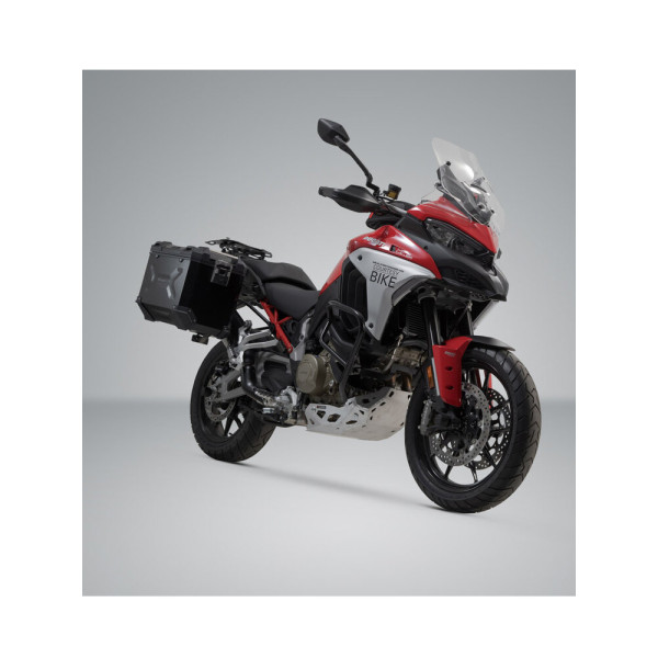 Комплект: бічні кофри TRAX ADV + кріплення PRO SW-MOTECH 45/45L для мотоцикла Ducati Multistrada V4 / S / V4 Pikes Peak (20-) об'єм 2 x 45 L чорні