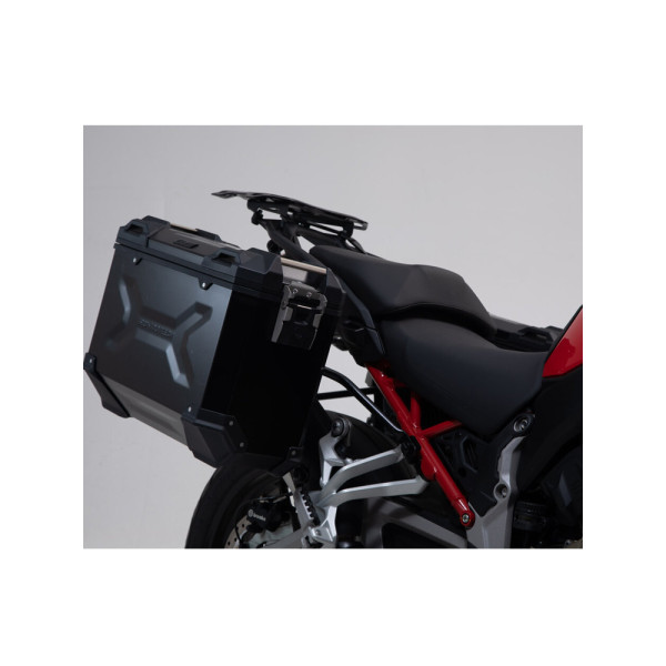 Комплект: бічні кофри TRAX ADV + кріплення PRO SW-MOTECH 45/45L для мотоцикла Ducati Multistrada V4 / S / V4 Pikes Peak (20-) об'єм 2 x 45 L чорні