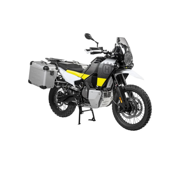 Комплект: бічні кофри срібні Zega Evo X + срібні стелажі Touratech для Husqvarna Norden 901 об'єм: 45+45л