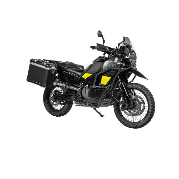 Комплект: бічні кофри чорні Zega Evo X + чорні стійки Touratech Husqvarna Norden 901 об'єм: 38+38л