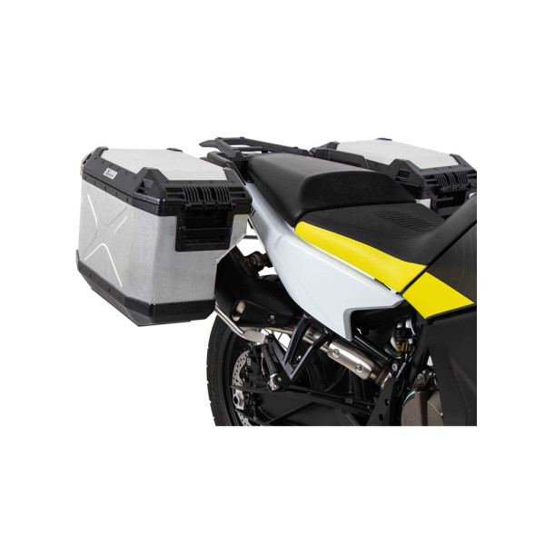 Комплект: бічні кофри + кріплення Hepco&Becker Xplorer Cutout для Husqvarna Norden 901/Expedition (22-) срібні
