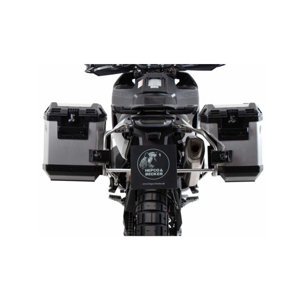 Комплект: бічні кофри + кріплення Hepco&Becker Xplorer Cutout для Husqvarna Norden 901/Expedition (22-) срібні
