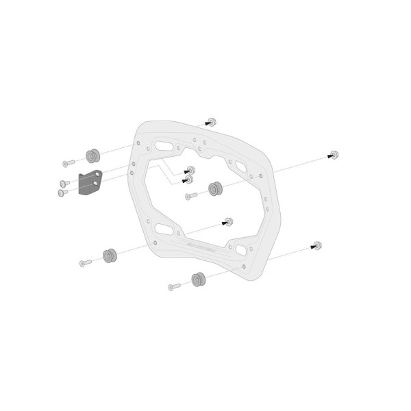 Комплект: бічні кофри TRAX ADV + кріплення PRO 45/37 L Sw-Motech Husqvarna Norden 901 HQV N (21-), Norden 901 Expedition (23-) (ємність 37 і 45 L) чорні