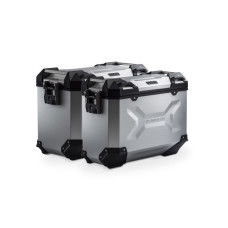 Комплект: бічні кофри TRAX ADV + кріплення PRO 45/37 L Sw-Motech Husqvarna Norden 901 HQV N (21-), Norden 901 Expedition (23-) (об'єм 37 і 45 L) сріблясті
