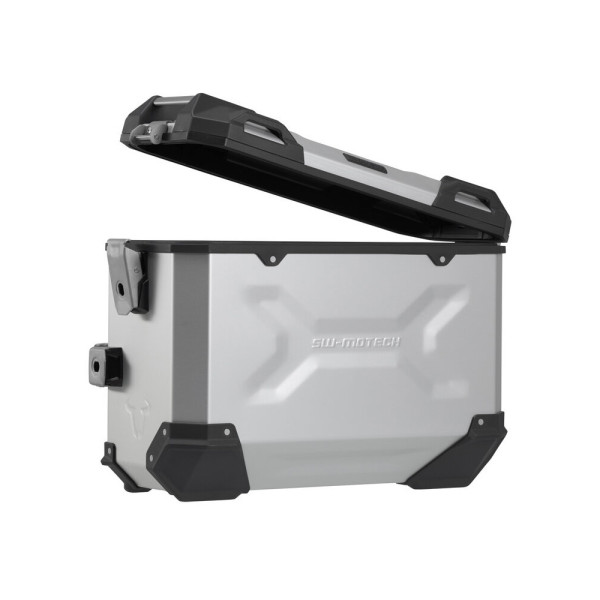 Комплект: бічні кофри TRAX ADV + кріплення PRO 45/37 L Sw-Motech Husqvarna Norden 901 HQV N (21-), Norden 901 Expedition (23-) (об'єм 37 і 45 L) сріблясті
