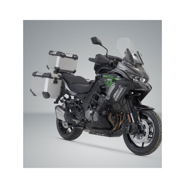 Комплект: бічні кофри 45/45/38 + центральний кофр TRAX ADV + кріплення SW-MOTECH Kawasaki Versys 1000 18- об'єм: 2 x 45 + 38L