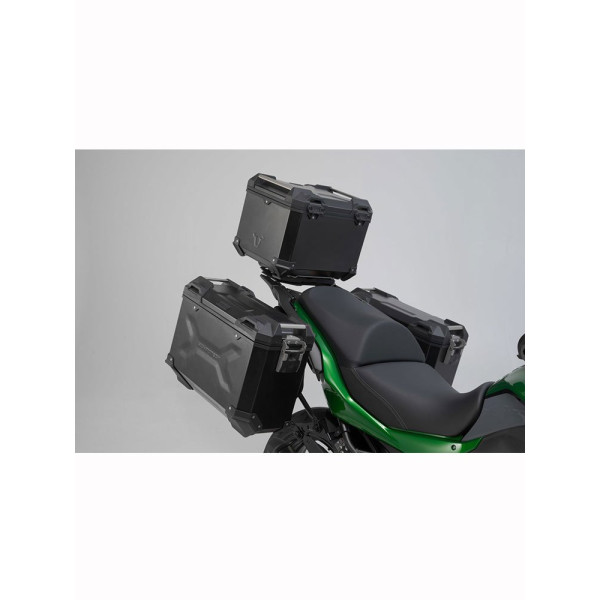 Комплект: бічні кофри 45/45/38 + центральний кофр TRAX ADV + кріплення SW-MOTECH Kawasaki Versys 1000 (18-) об'єм: 2 x 45 L + 38