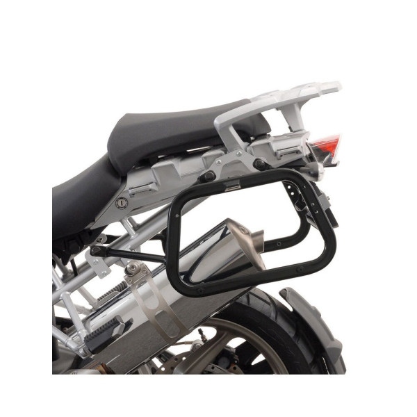 Комплект: бічні кофри TRAX ADV + кріплення EVO SW-MOTECH 37/45 L для мотоцикла BMW R 1200 GS / ADV (04-13) об'єм 37 і 45 L срібні