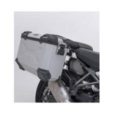 Комплект: бічні кофри + кріплення PRO TRAX ADV SW-Motech Royal Enfield Himalayan 450 (23-) срібні об'єм: 2 x 37 L