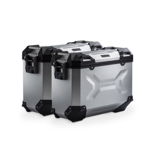 Комплект: бічні кофри + кріплення PRO TRAX ADV SW-Motech Royal Enfield Himalayan 450 (23-) срібні об'єм: 2 x 37 L
