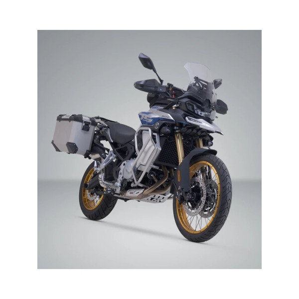 Комплект: бічні кофри + кріплення Pro TRAX ADV SW-Motech Voge 900 DSX (23-) сріблясті об'єм: 45 + 37л