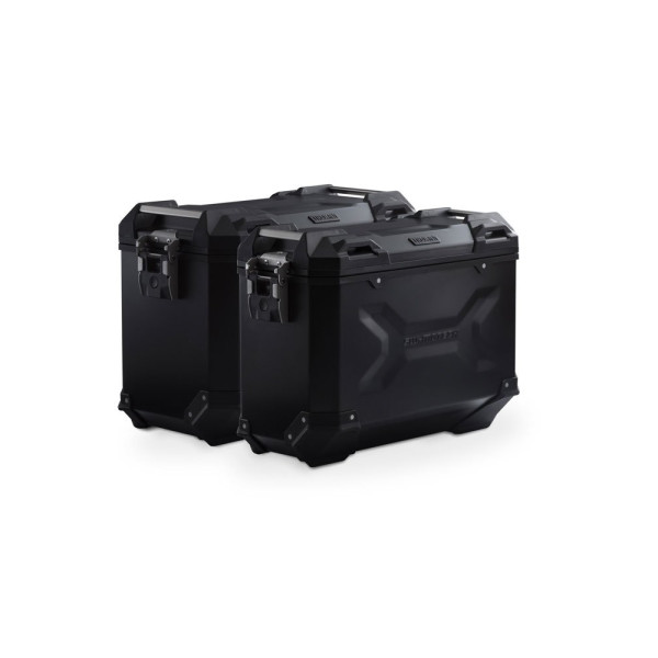 Комплект: бічні кофри + стійка PRO TRAX ADV 45/37 L для мотоцикла Voge 650DS R810C / 650 DSX (21-) чорний об'єм 45 + 37 L