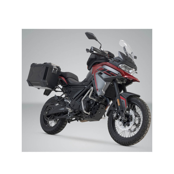 Комплект: бічні кофри + стійка PRO TRAX ADV 45/37 L для мотоцикла Voge 650DS R810C / 650 DSX (21-) чорний об'єм 45 + 37 L