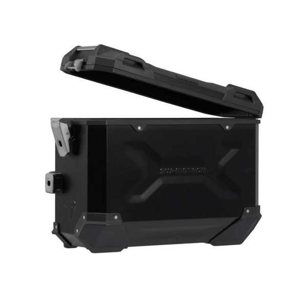 Комплект: бічні кофри + стійка PRO TRAX ADV 45/37 L для мотоцикла Voge 650DS R810C / 650 DSX (21-) чорний об'єм 45 + 37 L