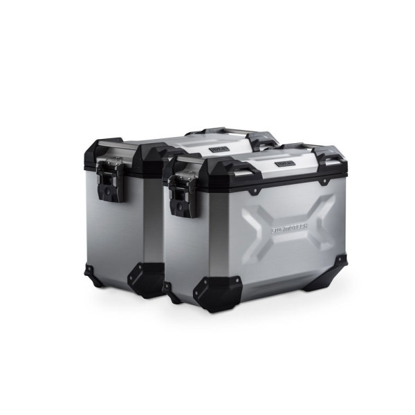 Комплект: бічні кофри + кріплення PRO TRAX ADV 45/37 L для мотоцикла Voge 650DS R810C / 650 DSX (21-) сріблясті об'єм 45 + 37 L