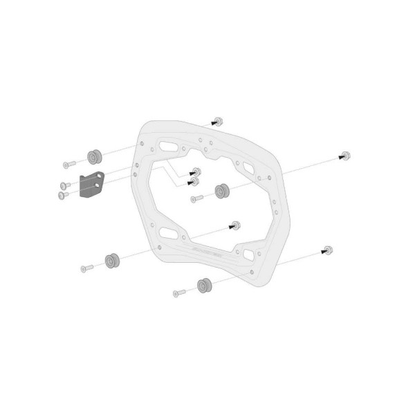 Комплект: бічні кофри + кріплення PRO TRAX ADV 45/37 L для мотоцикла Voge 650DS R810C / 650 DSX (21-) сріблясті об'єм 45 + 37 L