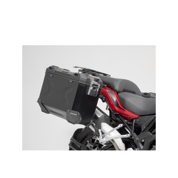 Комплект: бічні кофри 45/37L + центральний кофр 38L TRAX ADV+ кріплення SW-MOTECH для мотоцикла BMW R 1250 GS / Adventure (21-) чорні