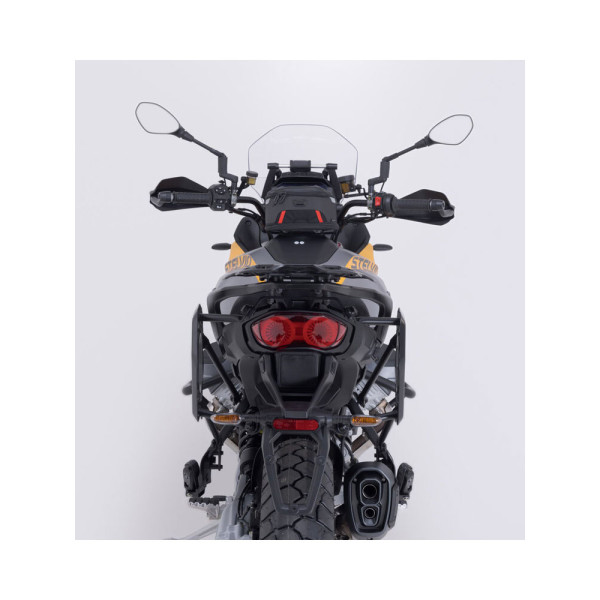 Комплект: бічні кофри TRAX ADV + кріплення PRO SW-Motech Moto Guzzi Stelvio (23-) чорні об'єм: 2 x 45 L