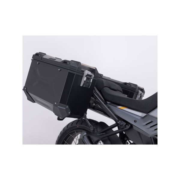 Комплект: бічні кофри TRAX ADV + кріплення PRO SW-Motech Moto Guzzi Stelvio (23-) чорні об'єм: 2 x 45 L