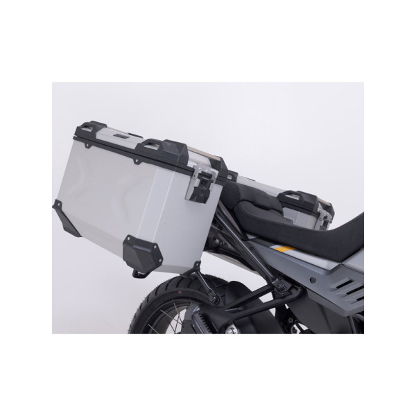 Комплект: бічні кофри + кріплення PRO TRAX ADV SW-Motech Moto Guzzi Stelvio (23-) сріблясті об'єм: 2 x 37 L
