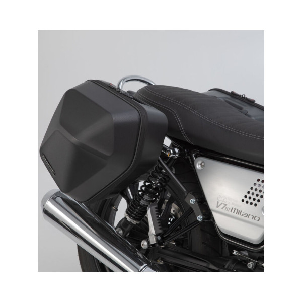 Комплект: бічні пластикові кофри Urban ABS + кріплення SLC Sw-Motech Moto-Guzzi V7 III Stone LD1 (18-20) об'єм: 2 x 16,5l