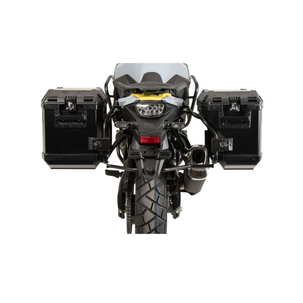 Комплект: бічні кофри + кріплення Hepco&Becker Xplorer Cutout Suzuki V-Strom 800 (24-) чорні