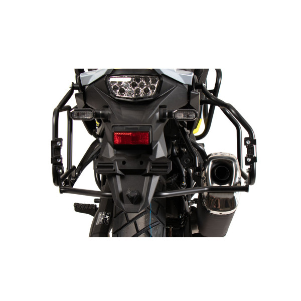 Комплект: бічні кофри + кріплення Hepco&Becker Xplorer Cutout для Suzuki V-Strom 800 DE (23-) сріблясті