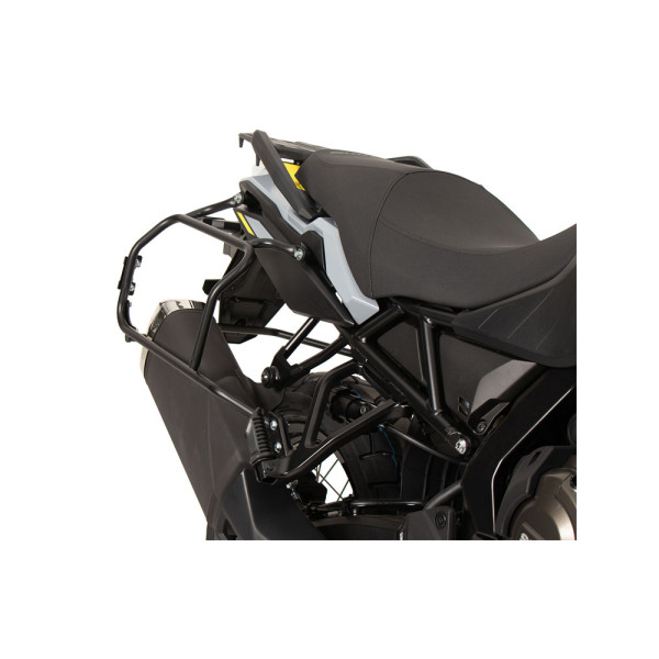 Комплект: бічні кофри + кріплення Hepco&Becker Xplorer Cutout для Suzuki V-Strom 800 DE (23-) сріблясті