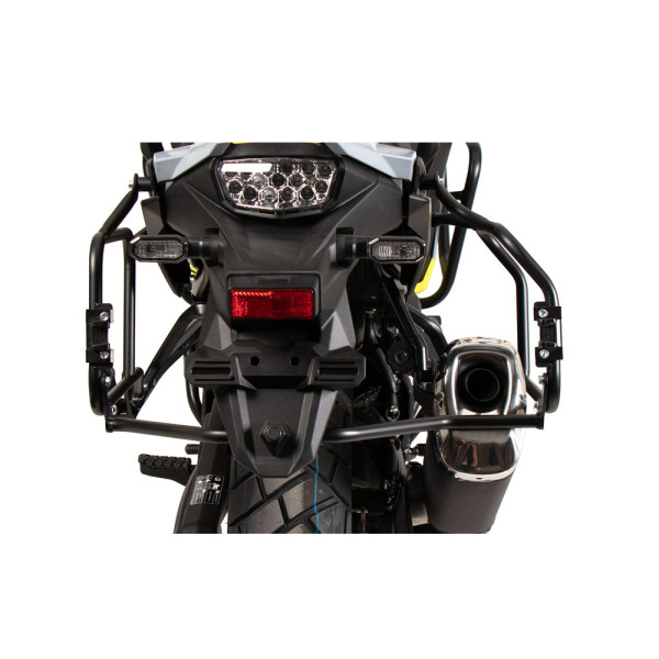 Комплект: бічні кофри + кріплення Hepco&Becker Xplorer Cutout для Suzuki V-Strom 800 DE (23-) чорні