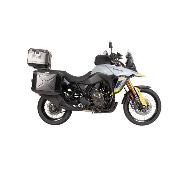 Комплект: бічні кофри + кріплення Hepco&Becker Xplorer Cutout для Suzuki V-Strom 800 DE (23-) чорні