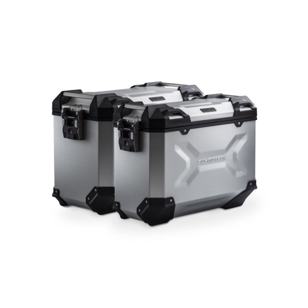Комплект: бічні кофри + кріплення TRAX ADV 45/37 L для мотоциклів Triumph Tiger 800/XC / XCx / XCa 10- - срібний об'єм 45 + 37 L