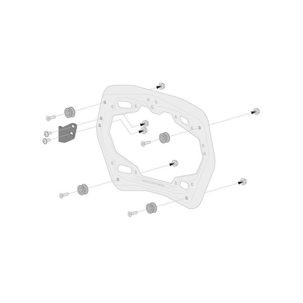 Комплект: бічні кофри + кріплення PRO TRAX ADV SW-MOTECH 45/37 L для мотоцикла Suzuki V-Strom 1050/XT 19- об'єм 45 + 37L