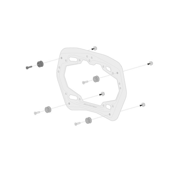 Комплект: бічні кофри + кріплення ABS ® Aero System Sw-Motech для Suzuki DL 650 (17-), V-Strom 650XT (17-)