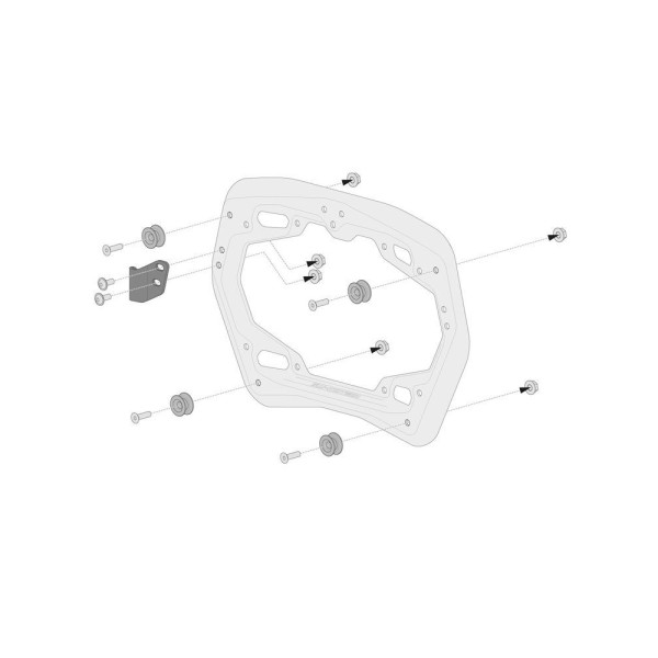 Комплект: бічні кофри + кріплення PRO TRAX ADV SW-MOTECH 37/37 L для мотоцикла Suzuki DL 650 (17-), V-Strom 650XT (17-) об'єм 2 x 37 L