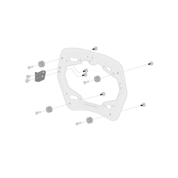 Комплект: бічні кофри + кріплення PRO TRAX ADV SW-MOTECH 45/45L для мотоцикла Suzuki V-Strom 1000 (14-19) / XT (16-19) ємність 2 x 45 L