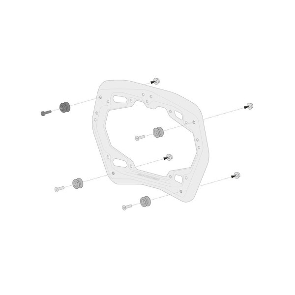 Комплект: бічні кофри + кріплення ABS ® Aero System Sw-Motech для Honda CRF1100 L Africa Twin (19-21)