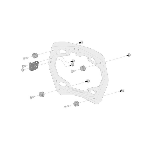 Комплект: бічні кофри + кріплення EVO TRAX ADV SW-MOTECH 37/37 L для мотоцикла KTM 990 SM/ 990 SMR (07-) ємність 2 x 37 L