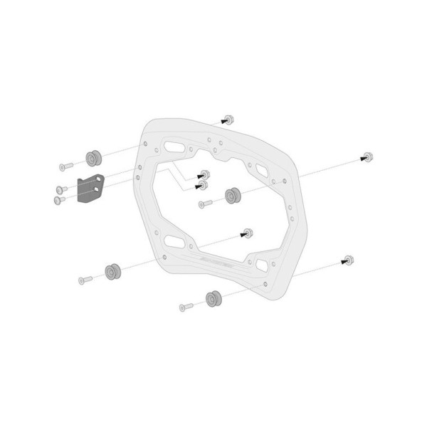 Комплект: бічні кофри + центральний кофр + кріплення TRAX ADV SW-MOTECH для мотоциклів Ducati Multistrada 1200/ 1260/ 950 (15-), Multistrada V2/ S (21-) об'єм: 45 правий + 45 лівий + 38 центральний