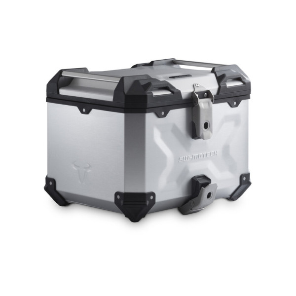 Zestaw: kufer centralny czarny TRAX ADV + stelaż Adventure-rack SW-Motech Husqvarna Norden 901 / Expedition, KTM 890 SMT (23-), 890 Adventure/ R (21-), 790 Adventure/R (19-), Adventure 1050 (15-) / 1090 / 1090R (17-) /1190/1190R/1290/S/R pojemność: 38 L
