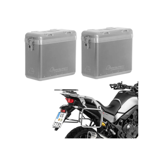 Комплект: бічні алюмінієві кофри Zega Mundo + кріплення Touratech Honda XL 750 Transalp (23-) об'єм: 31+31л