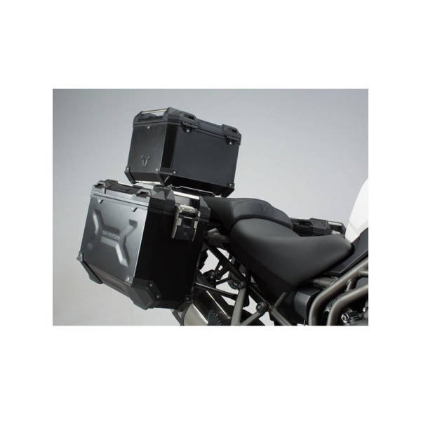 Комплект: бічні кофри + центральний кофр + кріплення 45/45/37 TRAX ADV для TRIUMPH Tiger 1200 XCa / XCx/ XR / XRt / XRx (17-) чорні