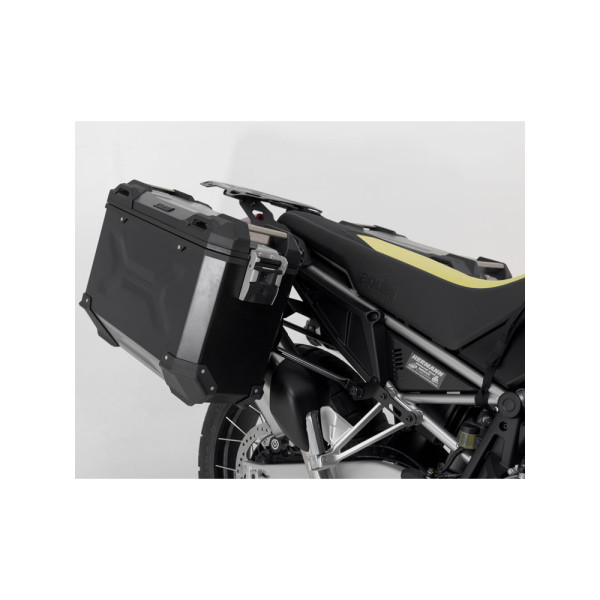 Комплект: бічні кофри + центральний кофр + кріплення TRAX ADV для мотоцикла Aprilia Tuareg 660 (21-) загальний об'єм: 150л чорний