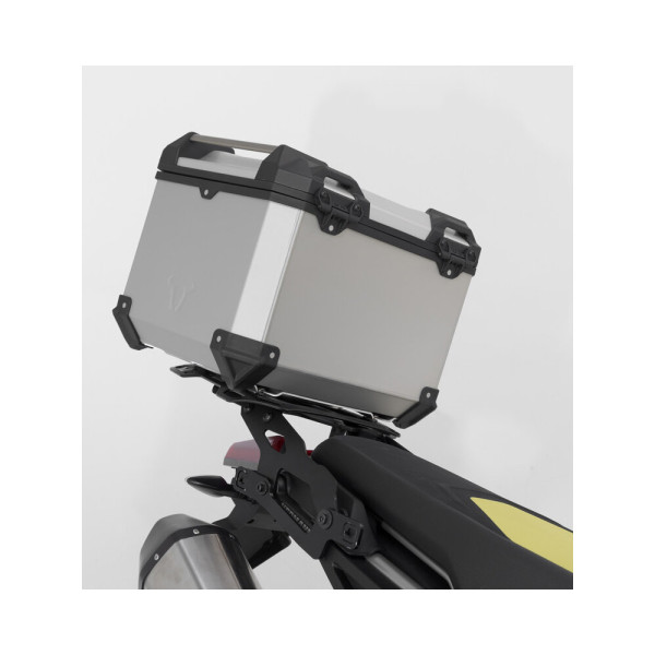 Комплект: бічні кофри + центральний кофр + кріплення TRAX ADV для мотоцикла Aprilia Tuareg 660 (21-) загальна місткість: 150л срібний
