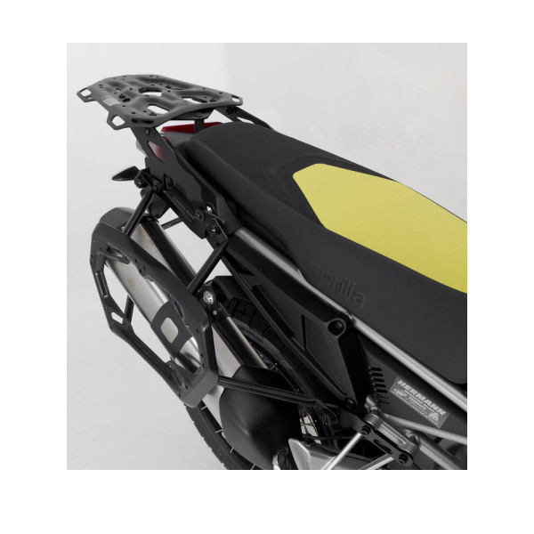 Комплект: бічні кофри + центральний кофр + кріплення TRAX ADV для мотоцикла Aprilia Tuareg 660 (21-) загальна місткість: 150л срібний