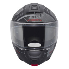 Комплект: шолом щелепний Schuberth C5 Globe чорний-сірий + спеціальний мотоциклетний інтерком Schuberth SC2